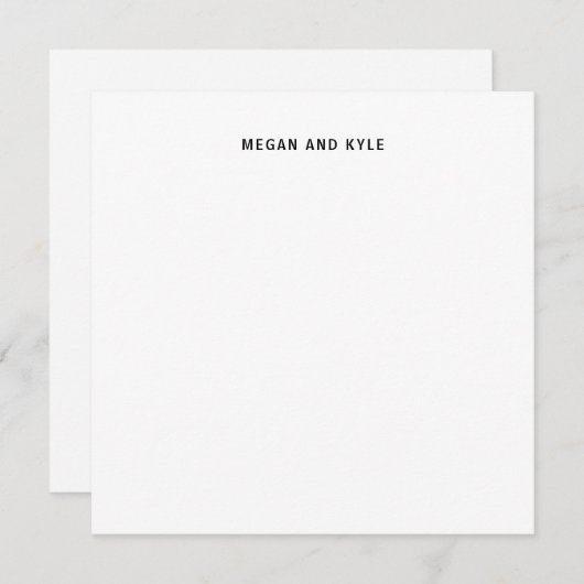 Name Schwarz und Weiß der Monogrammklasse C Mitteilungskarte (Vorne/Hinten)