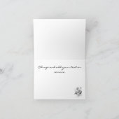 Name, Schwarz & Weiß Elegante Kunst Florenz Dankeskarte (Innenseite)