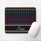 Name Schwarze Regenbogengymnastik Sterne Mousepad (Mit Mouse)