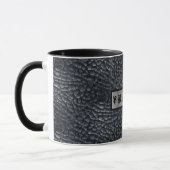 Name-schwarze u. silberne Drache-Skala/Haut-Druck Tasse (Links)