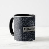 Name-schwarze u. silberne Drache-Skala/Haut-Druck Tasse (Vorderseite Links)