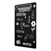 Name-Schwarzweiss-Miniklemmbrett Mini Klemmbrett (Gewinkelt2)