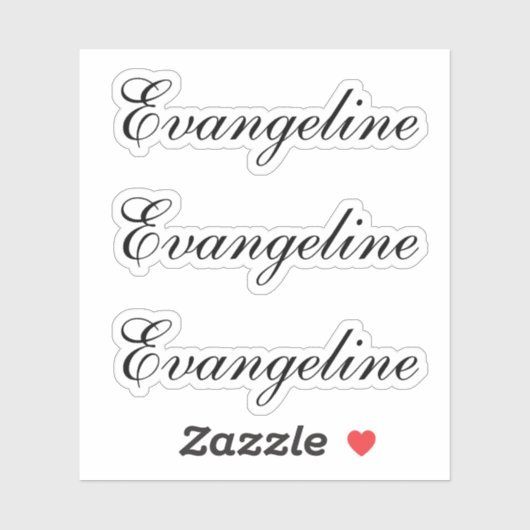 Name Script Aufkleber (Blatt)