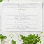 Name Scripting Christian Identity Bible Floral Geschirrtuch (Gefaltet)