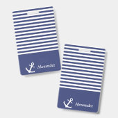 Name-Seeanker-Abzeichen Ausweis (Vorder- & Rückseite)