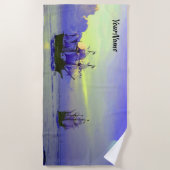 Name, Segelschiff Pirate, blau Strandtuch