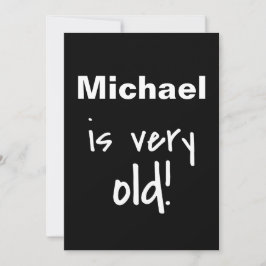 Name Sehr alt Wende 40 Black Birthday Einladung