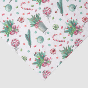 Name, Seidenpapier Pfefferminz Farne Gingham