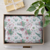 Name, Seidenpapier Pfefferminz Farne Gingham (Geschenk)
