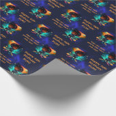 Name Sentiment African American Boy Astronaut Geschenkpapier (Ecke)