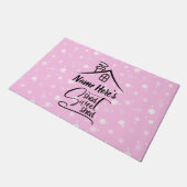 Name Shed Sweet Shed Pink White Floral hinzufügen Fußmatte (Schrägansicht)