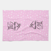 Name Shed Sweet Shed Pink White Floral hinzufügen Geschirrtuch (Horizontal)