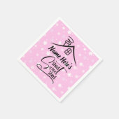 Name Shed Sweet Shed Pink White Floral hinzufügen Serviette (Ecke)