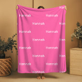 Name Sherpa Blanket Rosa Personalisiertes Mädchen Fleecedecke