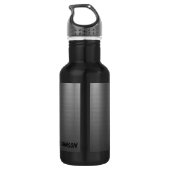 Name, Shiny Metal Grid Effect on 18oz Black Edelstahlflasche (Rückseite)