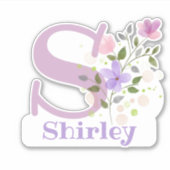 Name Shirley mit dem Letter S Sticker Cut Out (Vorderseite)