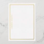 Name silber gold-reale Folie doppelte Grenznotizka Folieneinladung (Vorderseite)