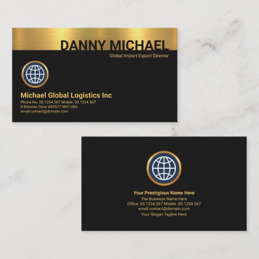 Name Silhouette Gold Layer CEO Visitenkarte (Vorne/Hinten)