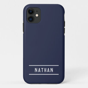 Name   Simple Navy Blue Case-Mate iPhone Hülle