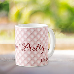 Name, Sippin' Hübsch Pink Tufted 11oz Kaffeemaschi Kaffeetasse