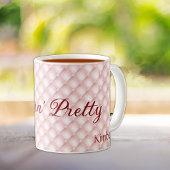 Name, Sippin' Hübsch Pink Tufted 11oz Kaffeemaschi Kaffeetasse