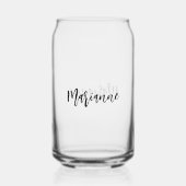 Name-Skript elegant Dosenglas (Rückseite)