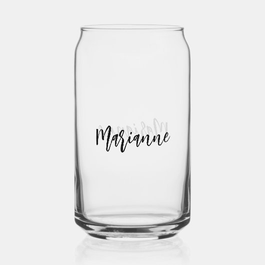 Name-Skript elegant Dosenglas (Rückseite)