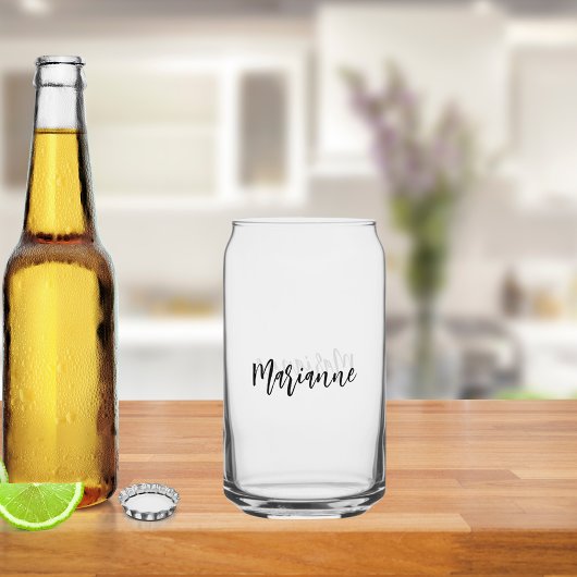 Name-Skript elegant Dosenglas