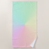 Name Skripttext Med Gradient Ombre Rainbow Strandtuch (Vorderseite)