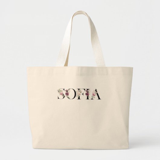 Name Sofia. Jumbo Stoffbeutel (Vorne)