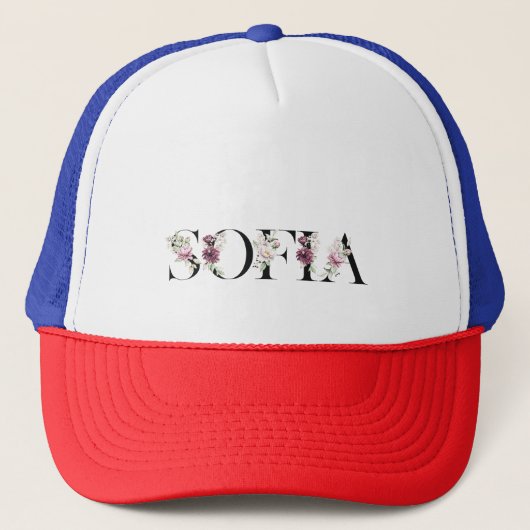 Name Sofia.Mein Name ist Sofia. Truckerkappe (Vorderseite)