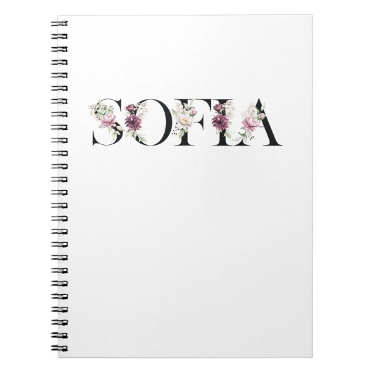 Name Sofia. Notizblock (Vorderseite)