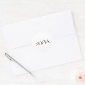 Name Sofia. Runder Aufkleber (Umschlag)
