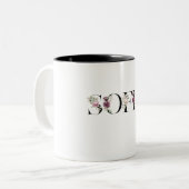 Name Sofia. Zweifarbige Tasse (Vorderseite Links)