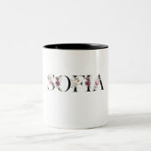 Name Sofia. Zweifarbige Tasse (Mittel)