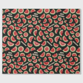 Name Sommer Geburtstag Spaß Wassermelone auf schwa Geschenkpapier (Flach)