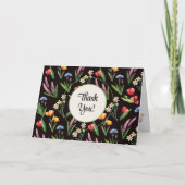 Name, Sommer-Wildblumen Moderne Farben Dankeskarte (Vorderseite)