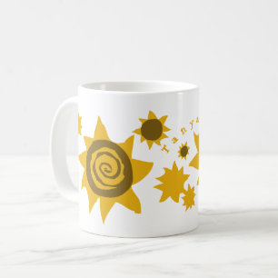 Name Sonnenblumen Gelbbraun Kinder der Sonne Kaffeetasse