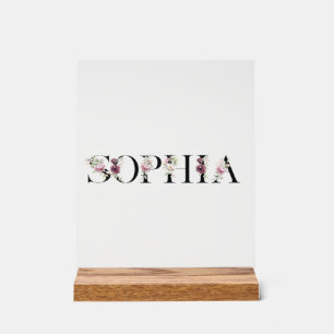 Name Sophia Acrylschild