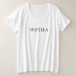Name Sophia Große Größe T-Shirt