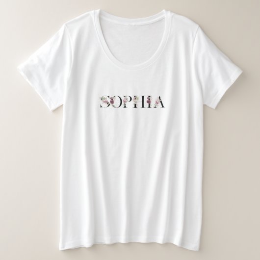 Name Sophia Große Größe T-Shirt (Design vorne)