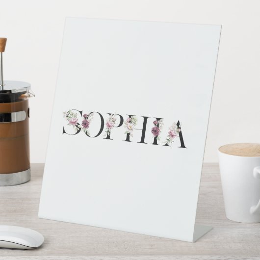 Name Sophia Sockelschild (In Situ)