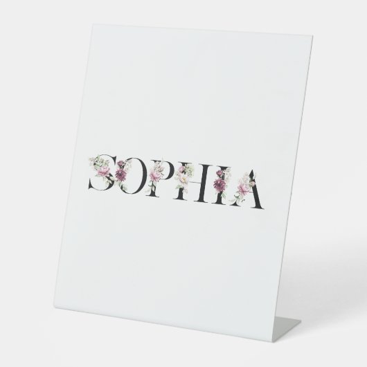 Name Sophia Sockelschild (Vorderseite)