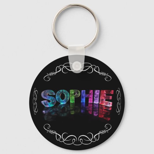 Name Sophie - Name in Lights (Foto) Schlüsselanhänger (Vorderseite)