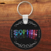Name Sophie - Name in Lights (Foto) Schlüsselanhänger (Vorderseite)