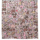 Name Spaß neutrales Brustmuster Duschvorhang (Vorderseite)