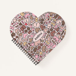 Name Spaß neutrales Brustmuster Notizblock