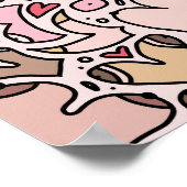 Name Spaß neutrales Brustmuster Poster (Ecke)