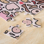 Name Spaß neutrales Brustmuster Puzzle (Seite)