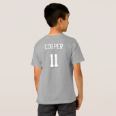 Name, Spielerbezeichnung und Anzahl der lila Fußba T-Shirt (Schwarz voll)